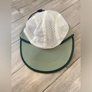 Patagonia Duckbill Mesh Trucker Hat Green White Vintage Trail Running Gorpcore